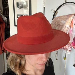 Trilby-style fedora wool felt hat